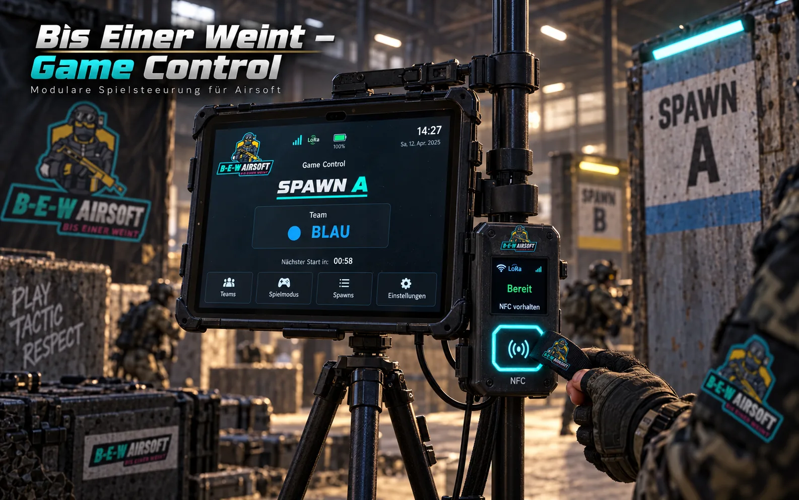 Tablet am Spawn